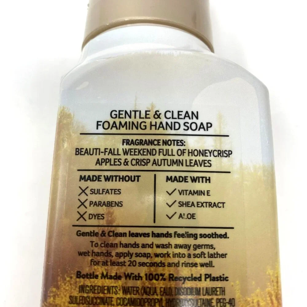 Bath & Body Works Honeycrisp Hayride Gentle & Clean Foaming Hand Soap 2 Pack - Picture 4 of 6